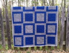 Blue and Gray Lap Quilt